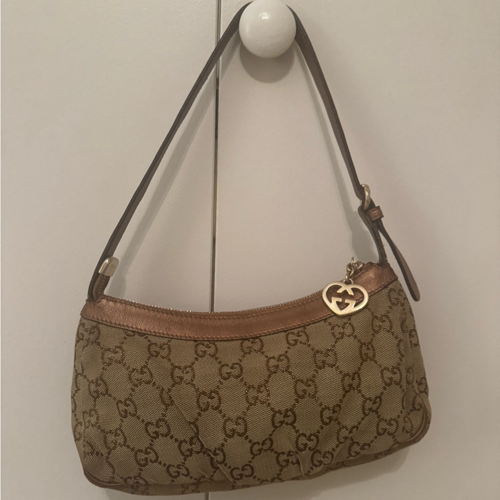 Gucci Tan and Brown Shoulder Bag
